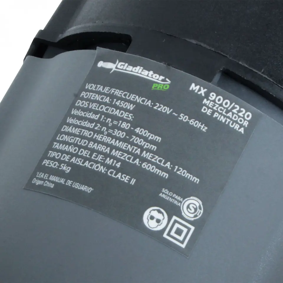 Mezclador de pintura Gladiator MX 900/220 – 1.500 W 14