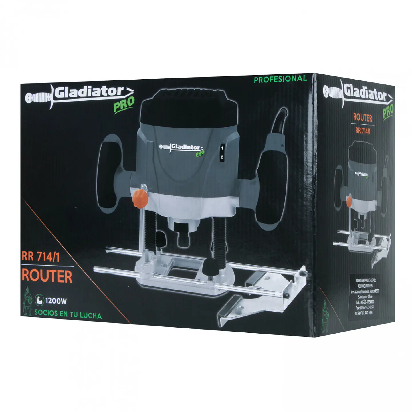 Rebajador tupí Gladiator RR 714/1 – 1.200 W, 1/4 pulgada 13