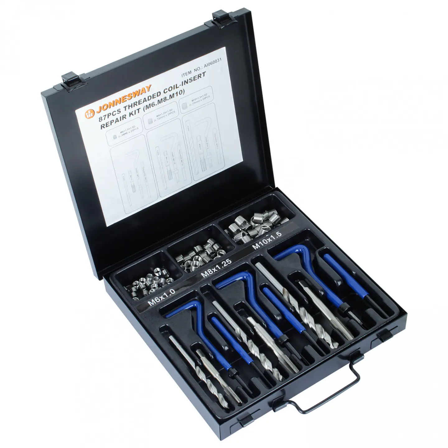Kit de insertos reparadores de hilos Jonnesway AI060031 – 87 piezas 1