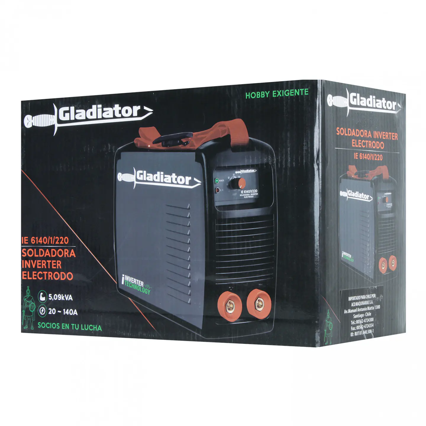 Soldadora inverter arco manual Gladiator IE 6140/1/220 – 140 A 11