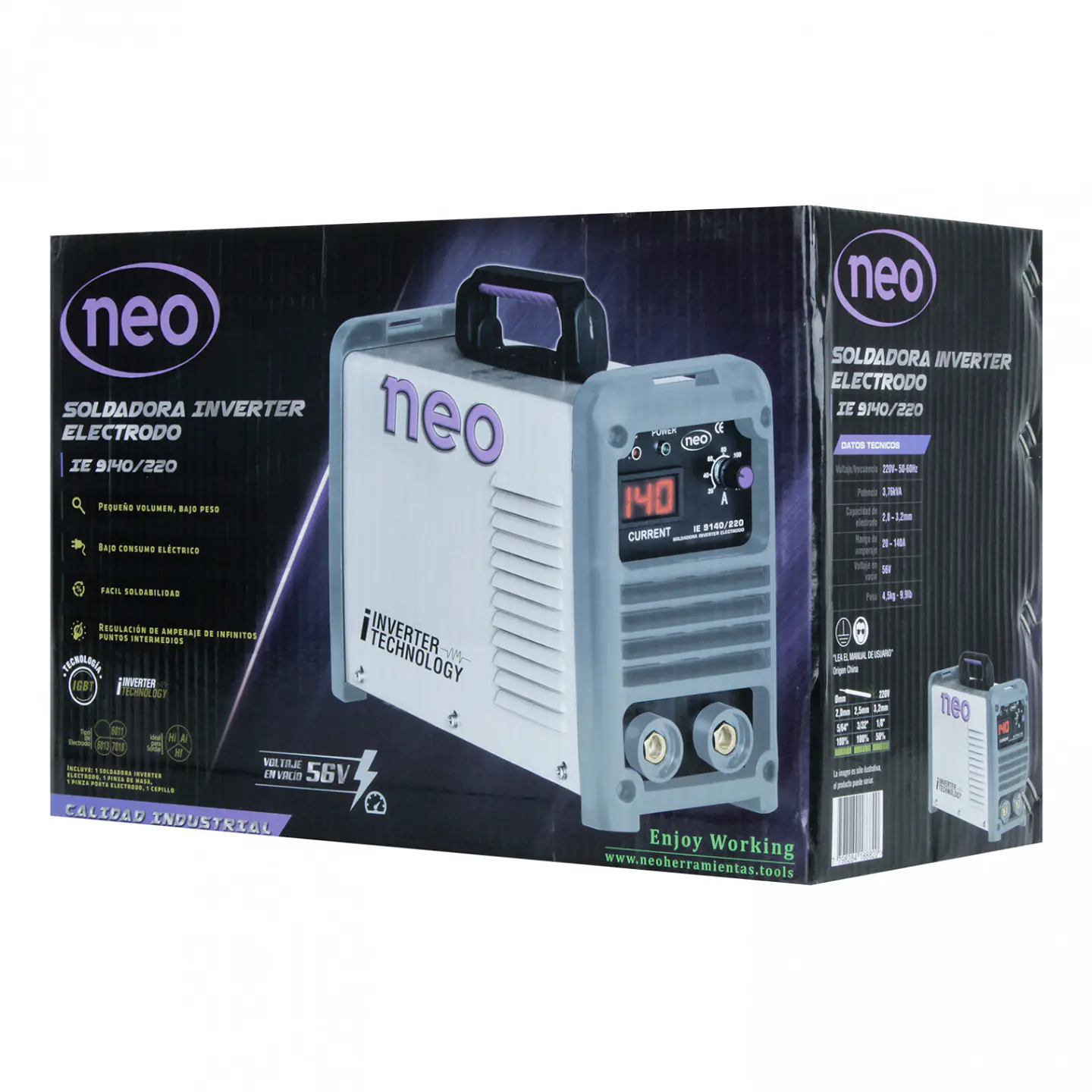 Soldadora inverter arco manual Neo IE 9140/220M – 140 A 13