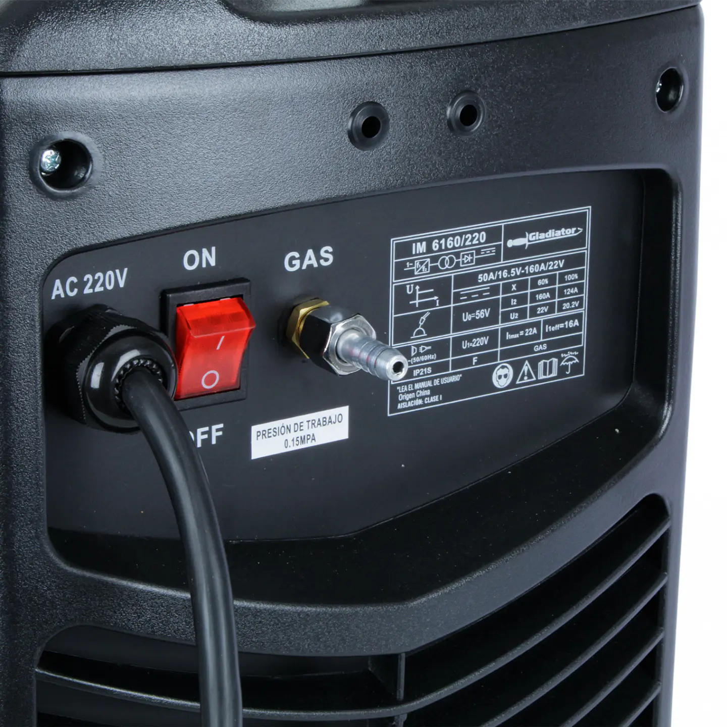 Soldadora inverter MIG Gladiator IM6160/220 – 160 A 11
