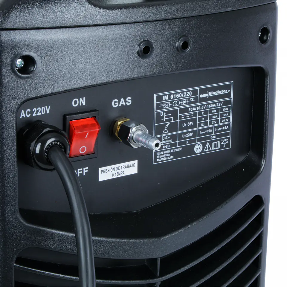 Soldadora inverter MIG Gladiator IM6160/220 – 160 A 11