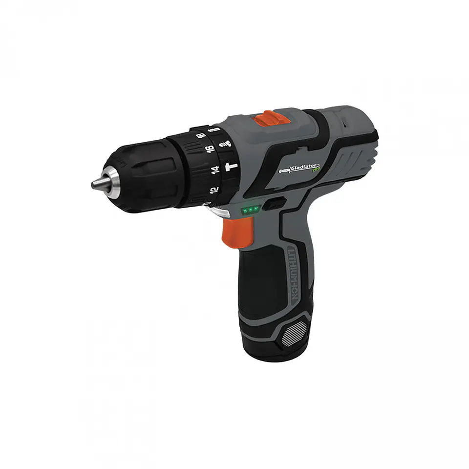Kit taladro inalámbrico Gladiator TP 810/12 K2 – 12 V, 10 mm, 2 baterías 1