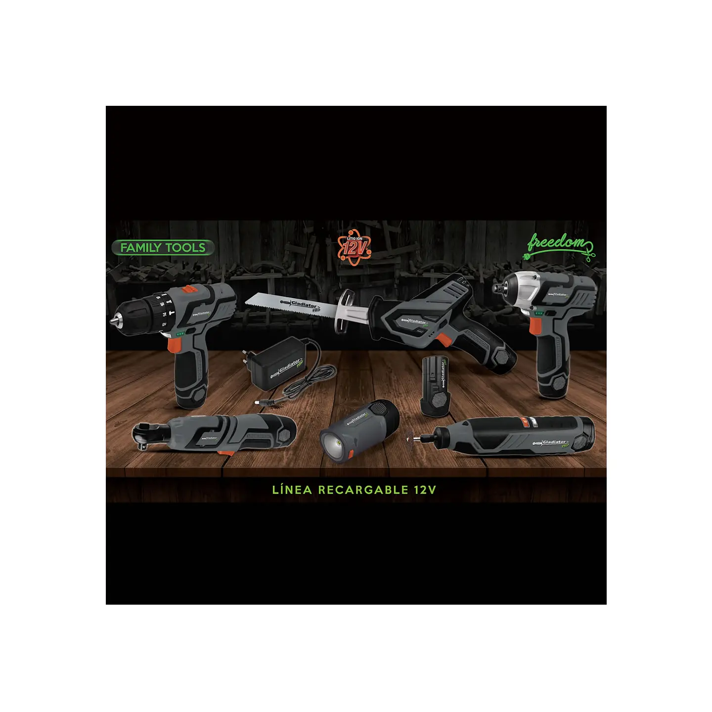 Kit taladro inalámbrico Gladiator TP 810/12 K2 – 12 V, 10 mm, 2 baterías 3