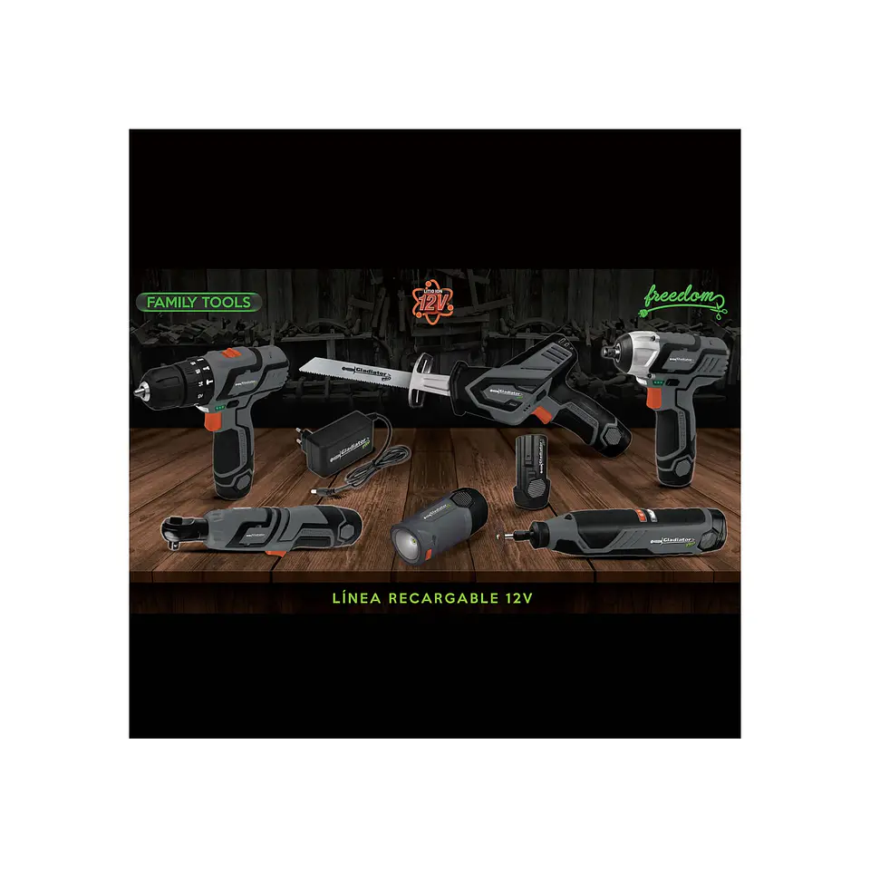 Kit taladro inalámbrico Gladiator TP 810/12 K2 – 12 V, 10 mm, 2 baterías 3