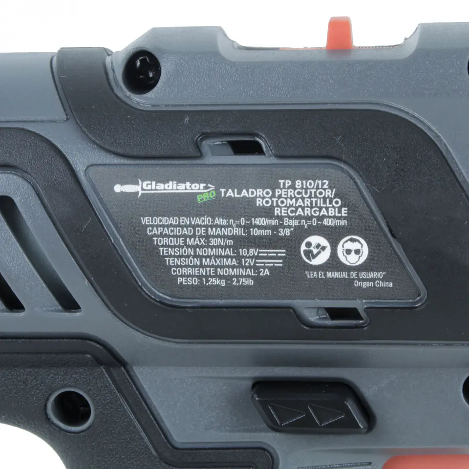 Kit taladro inalámbrico Gladiator TP 810/12 K2 – 12 V, 10 mm, 2 baterías 13