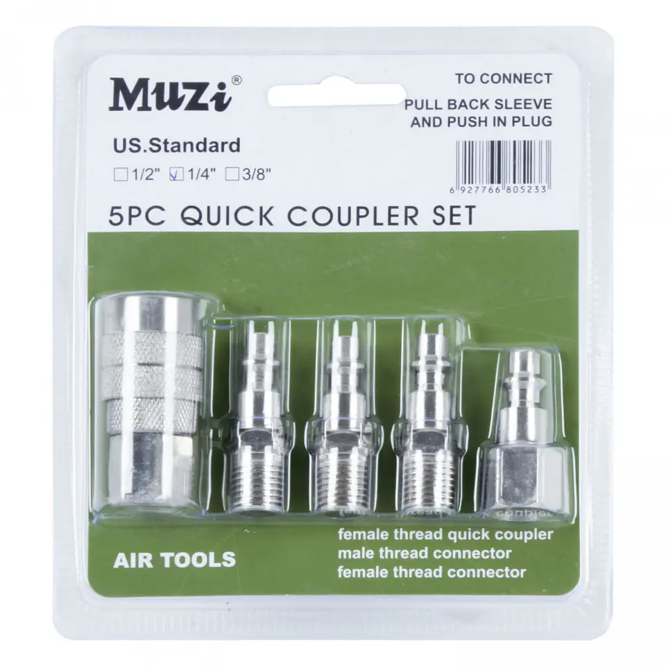 Set de acoples rápidos Muzi 5PCS-U – 1/4 pulgada, 5 piezas 4
