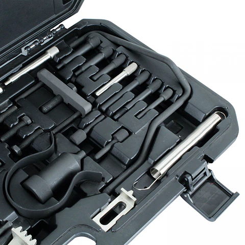 Kit trabador de árbol de levas Citroën y Peugeot Jonnesway AL010041 – 34 piezas