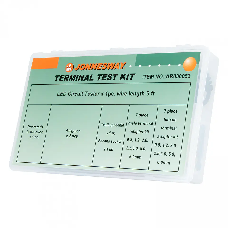 Kit tester de terminales Jonnesway AR030053 – 6 a 24 V DC 8
