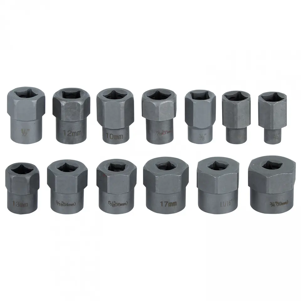 Juego extractor de pernos rodados Jonnesway AN040079 – 13 piezas, 3/8 pulgadas 2