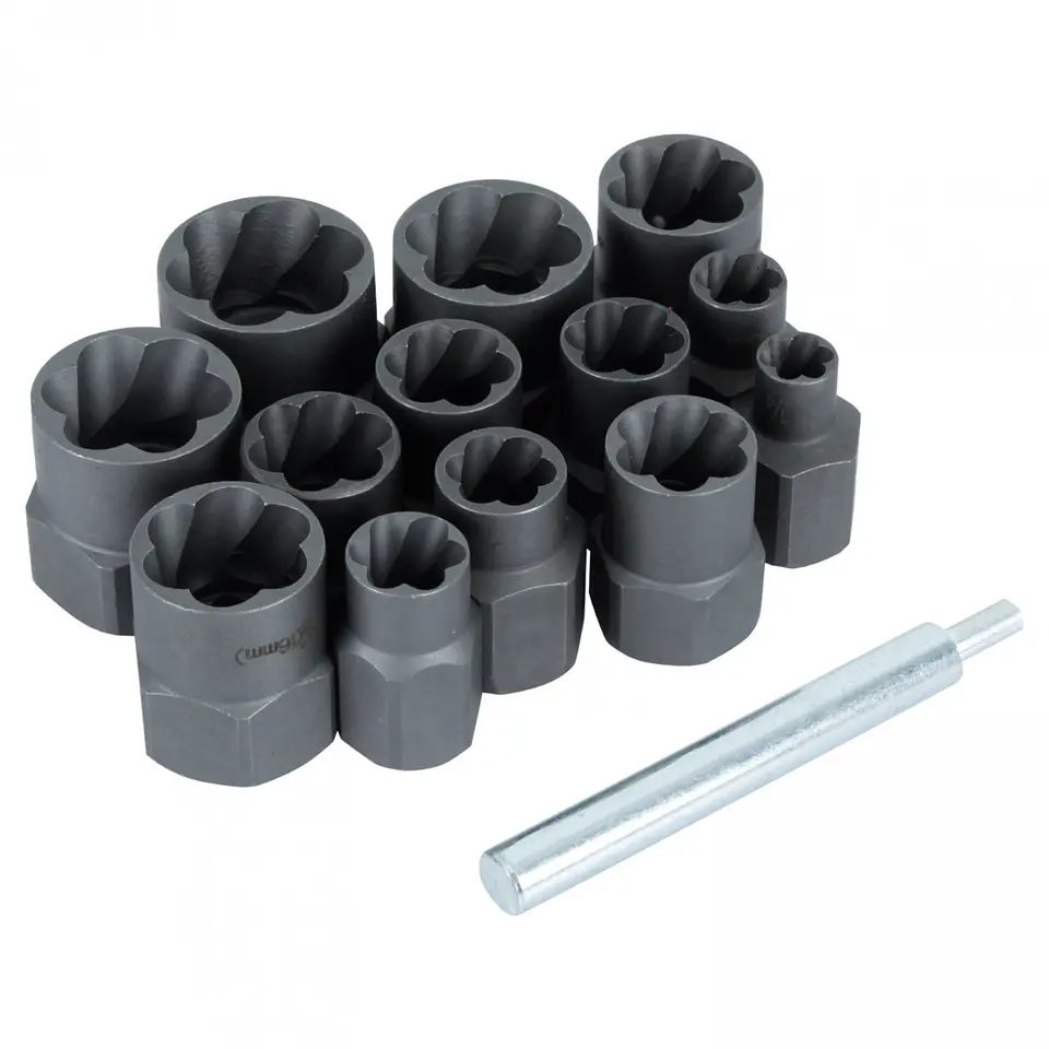 Juego extractor de pernos rodados Jonnesway AN040079 – 13 piezas, 3/8 pulgadas 3