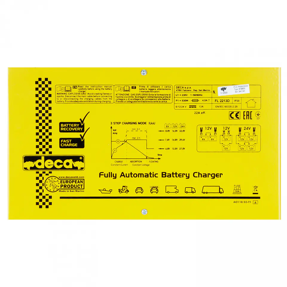 Cargador de baterías Deca FL2213 – 319800 5