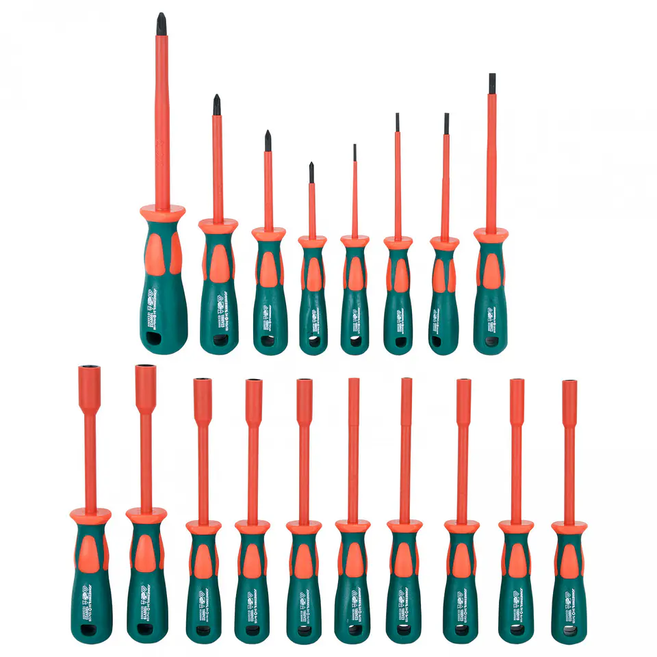 Bandeja de 18 destornilladores aislados Jonnesway DV4118SV – 1000 V 2
