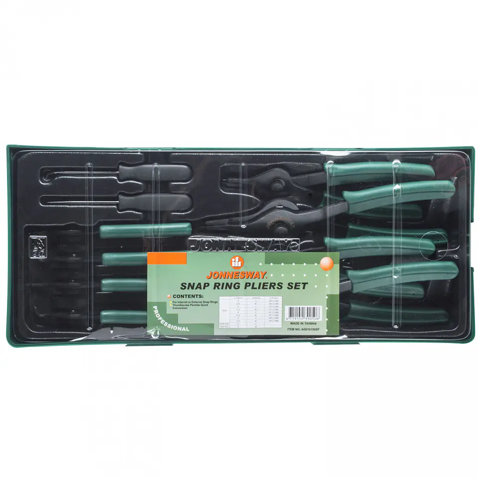Juego de alicates para seguros Seeger Jonnesway AG010150SP – 10 piezas 1