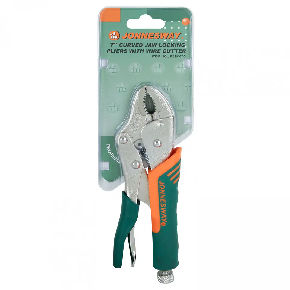 Alicate caimán curvo con cortador Jonnesway P32M7C – 7 pulgadas 5