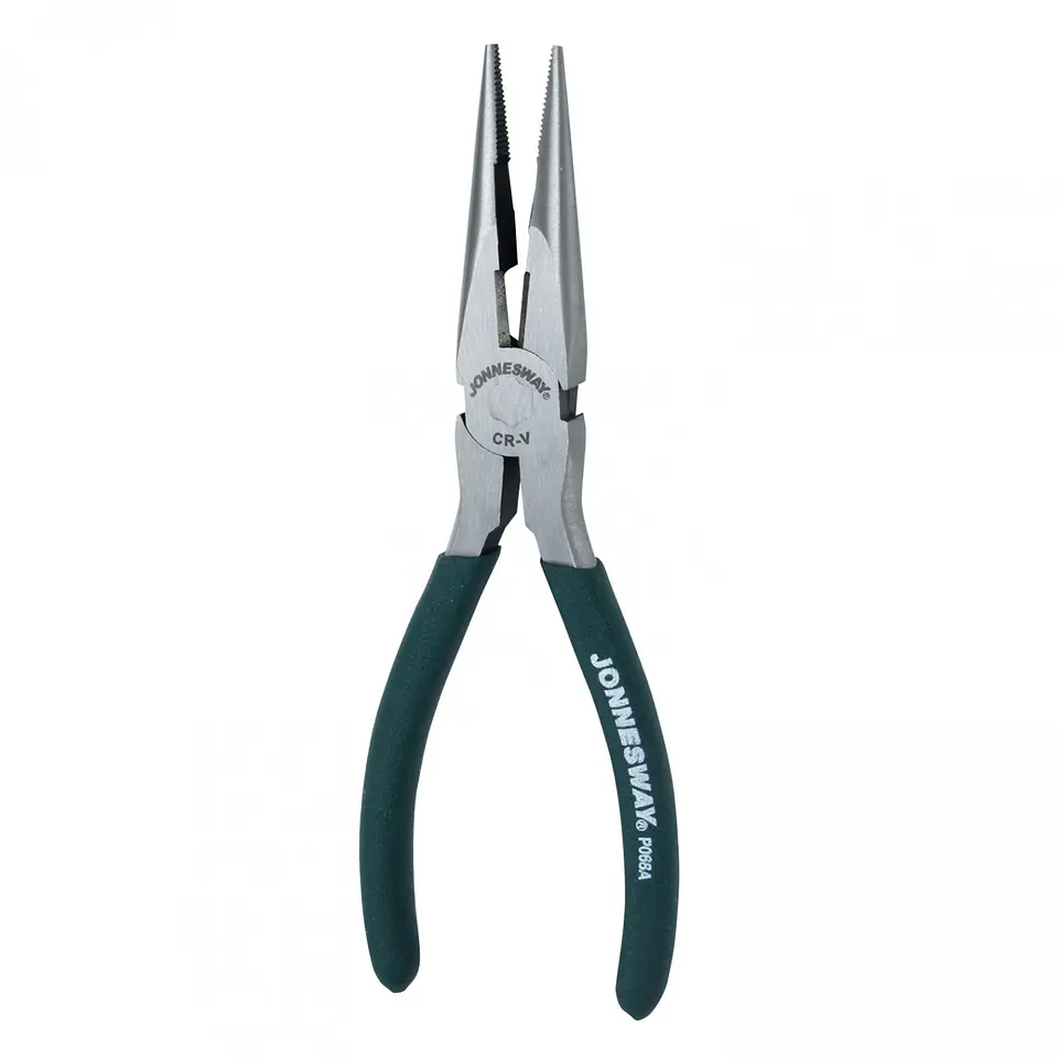 Alicate de punta larga con cortador Jonnesway P068A – 8 pulgadas 1