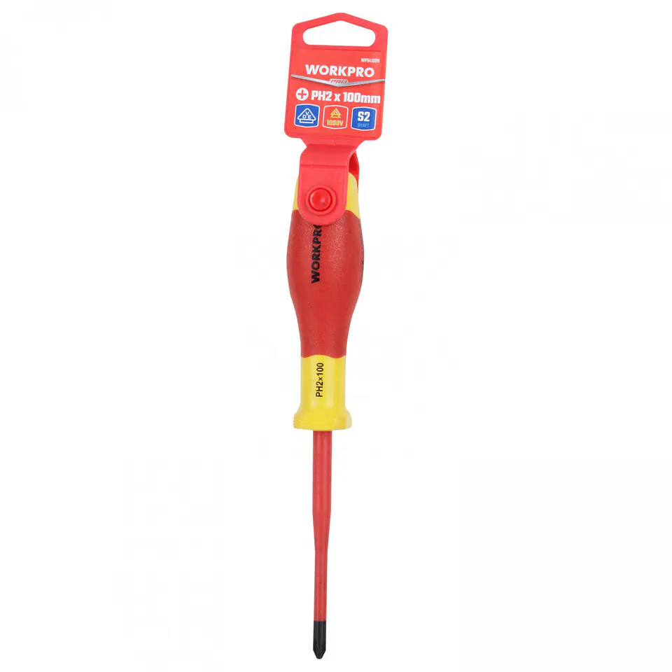 Destornillador phillips aislado ph2x100mm Workpro WP341009 4