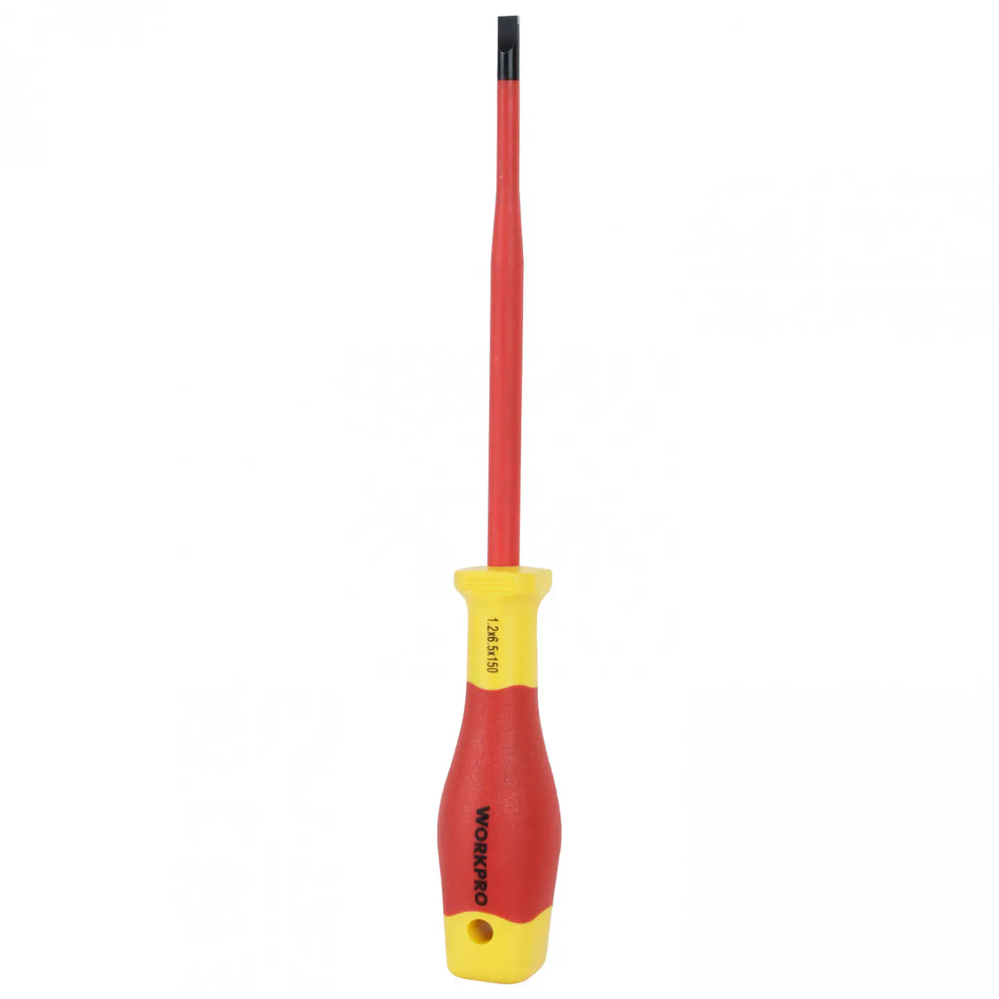 Destornillador plano aislado delgado 1.2x6.5x150mm Workpro WP341006 1