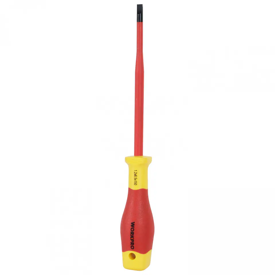 Destornillador plano aislado delgado 1.2x6.5x150mm Workpro WP341006 1