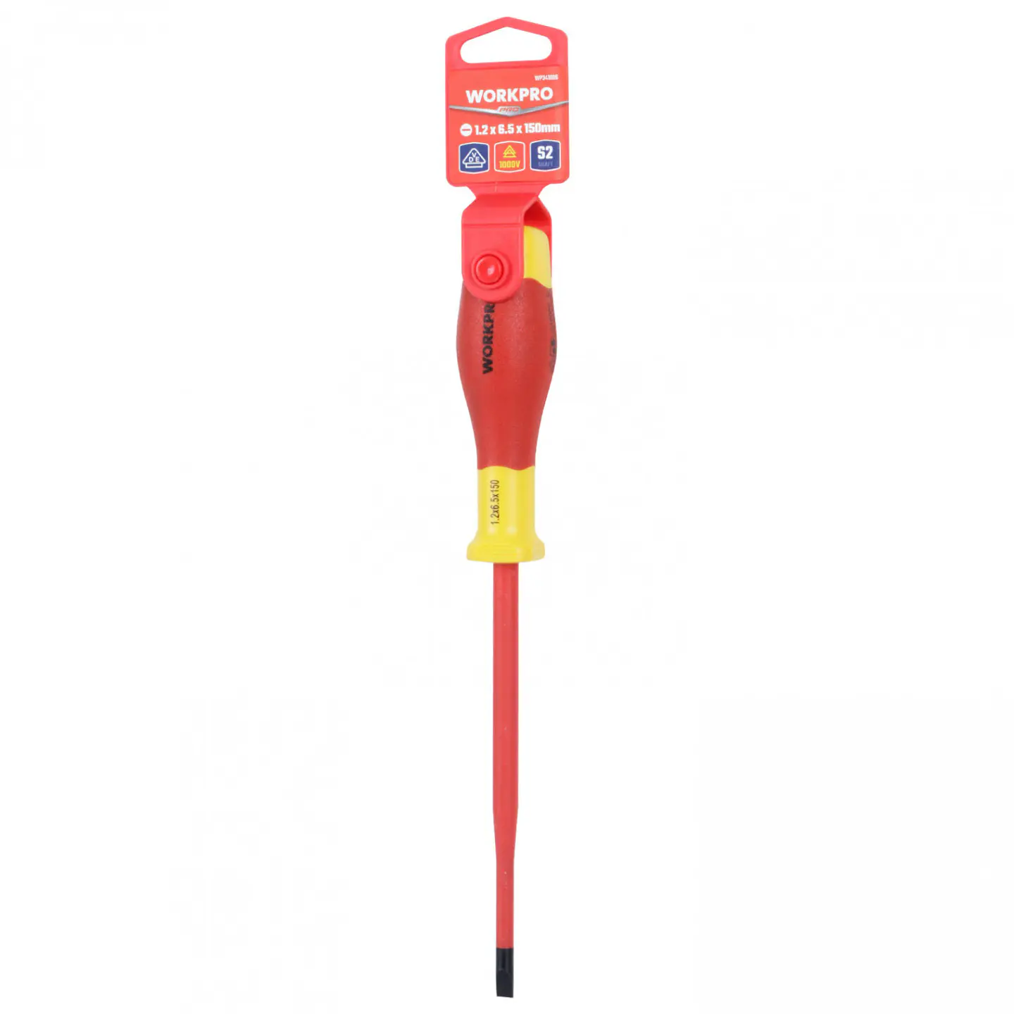Destornillador plano aislado delgado 1.2x6.5x150mm Workpro WP341006 4