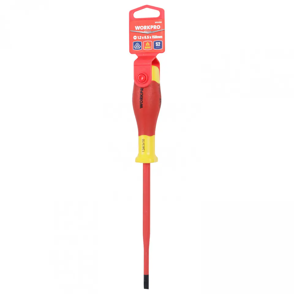 Destornillador plano aislado delgado 1.2x6.5x150mm Workpro WP341006 4