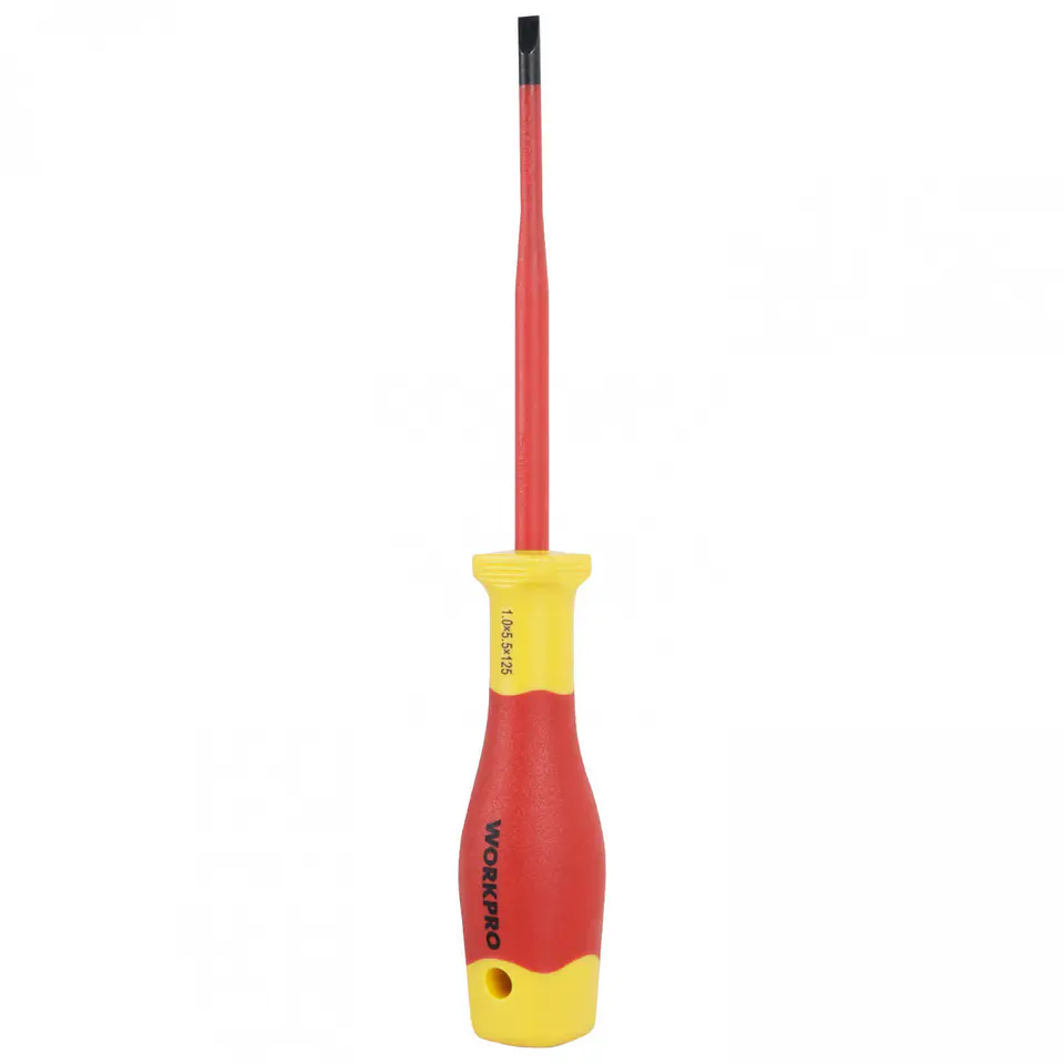 Destornillador plano aislado delgado 1.0x5.5x125mm Workpro WP341005 1