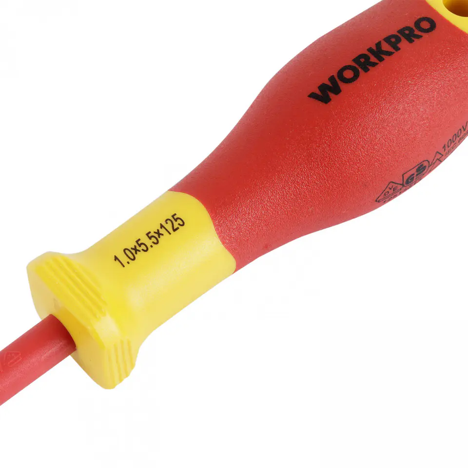 Destornillador plano aislado delgado 1.0x5.5x125mm Workpro WP341005 2
