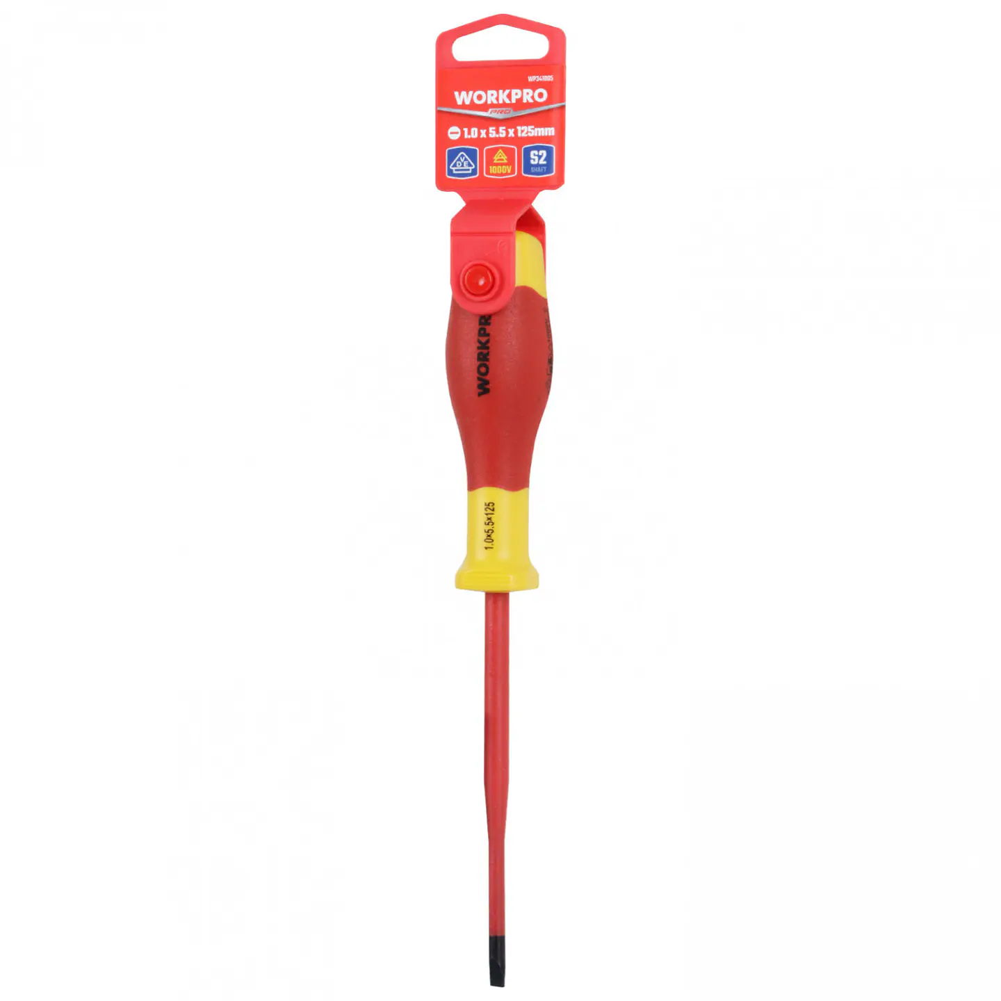 Destornillador plano aislado delgado 1.0x5.5x125mm Workpro WP341005 4