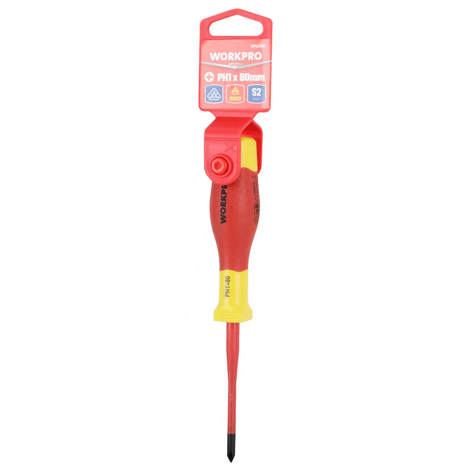 Destornillador phillips aislado ph1x80mm Workpro WP341008 4