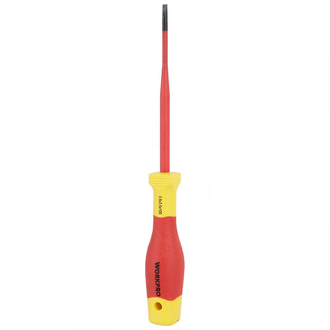 Destornillador plano aislado delgado 0.6x3.5x100mm Workpro WP341003