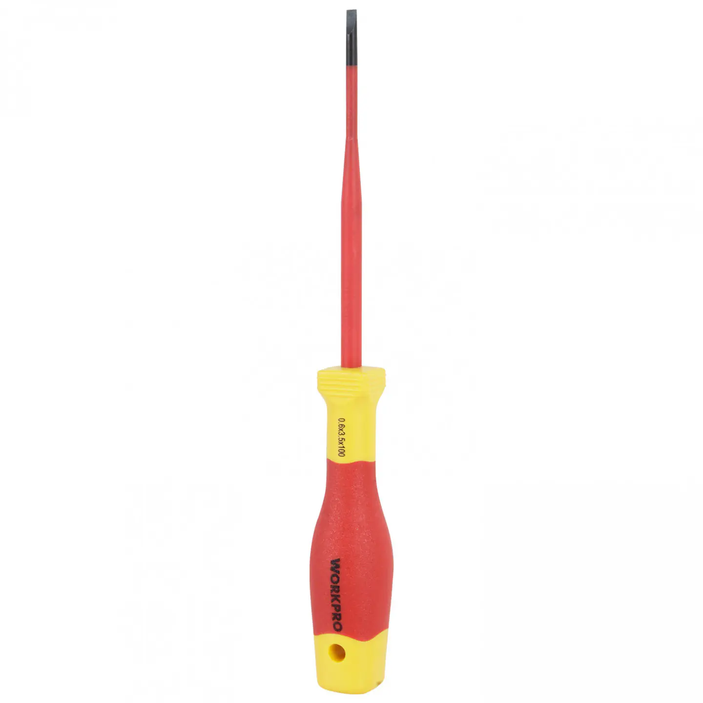 Destornillador plano aislado delgado 0.6x3.5x100mm Workpro WP341003 1