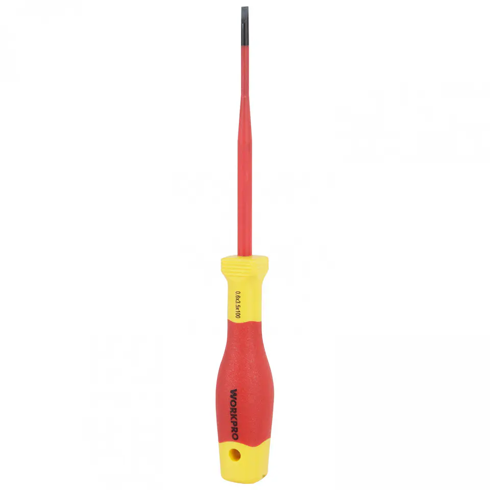 Destornillador plano aislado delgado 0.6x3.5x100mm Workpro WP341003 1