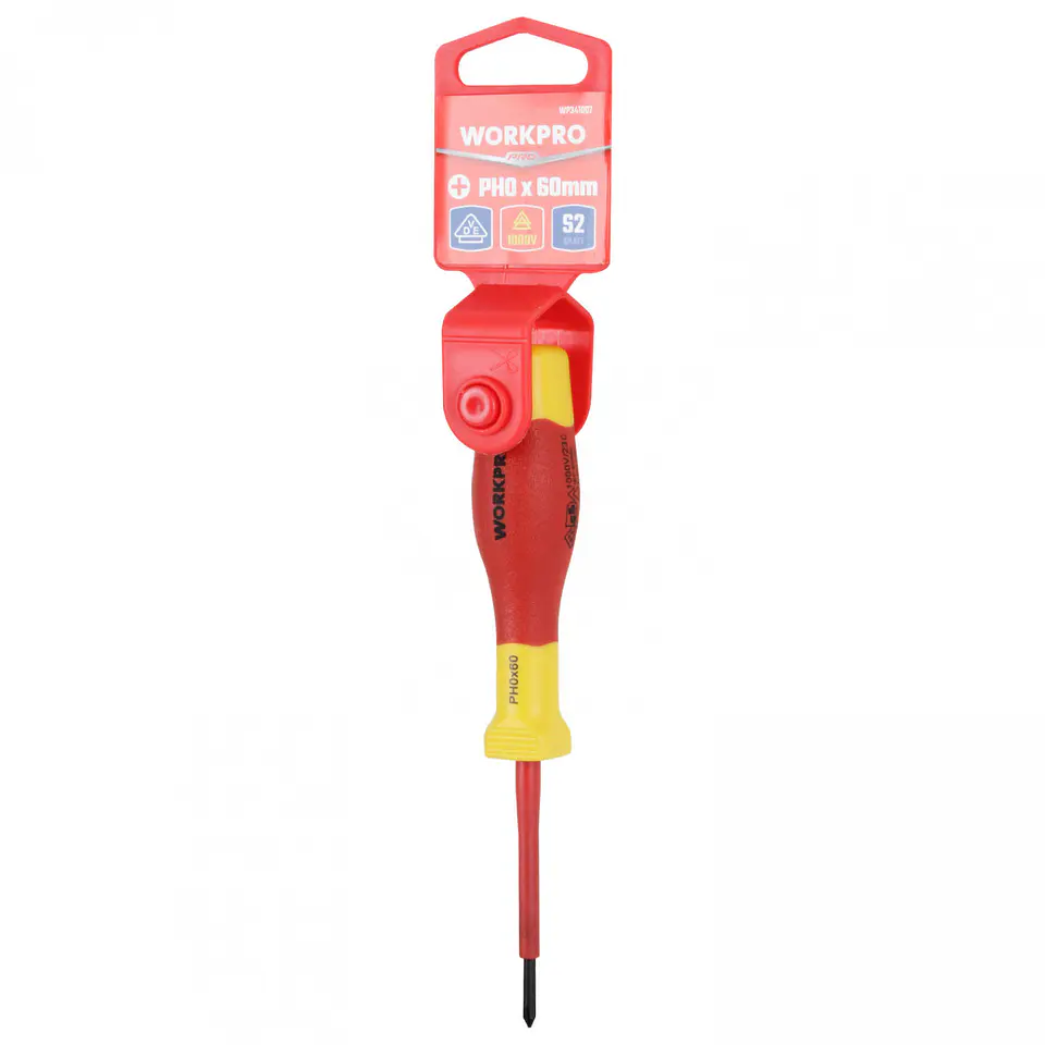 Destornillador phillips aislado ph0x60mm Workpro WP341007 4
