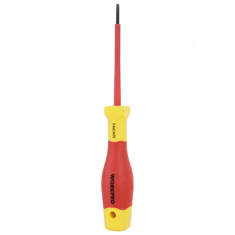 Destornillador plano aislado 0,4x2,5x75 mm Workpro WP341001