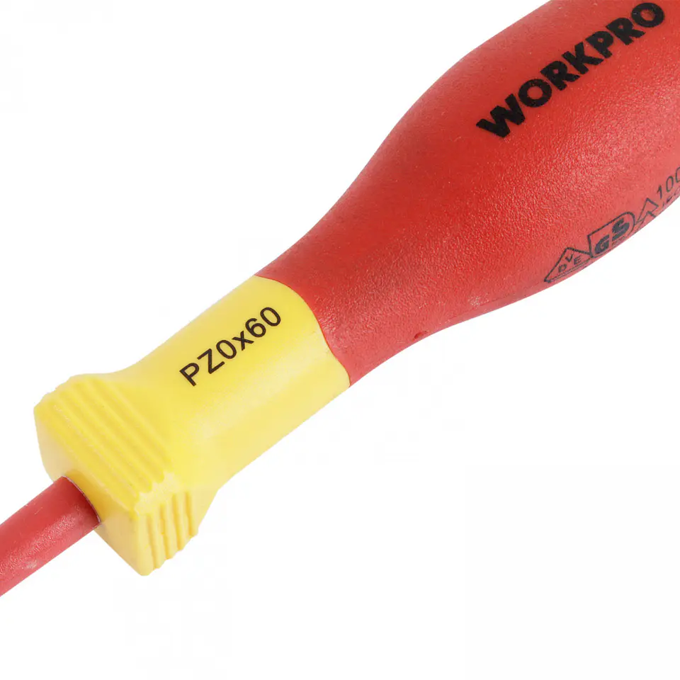 Destornillador pozi aislado pz0x60mm Workpro WP341019 3