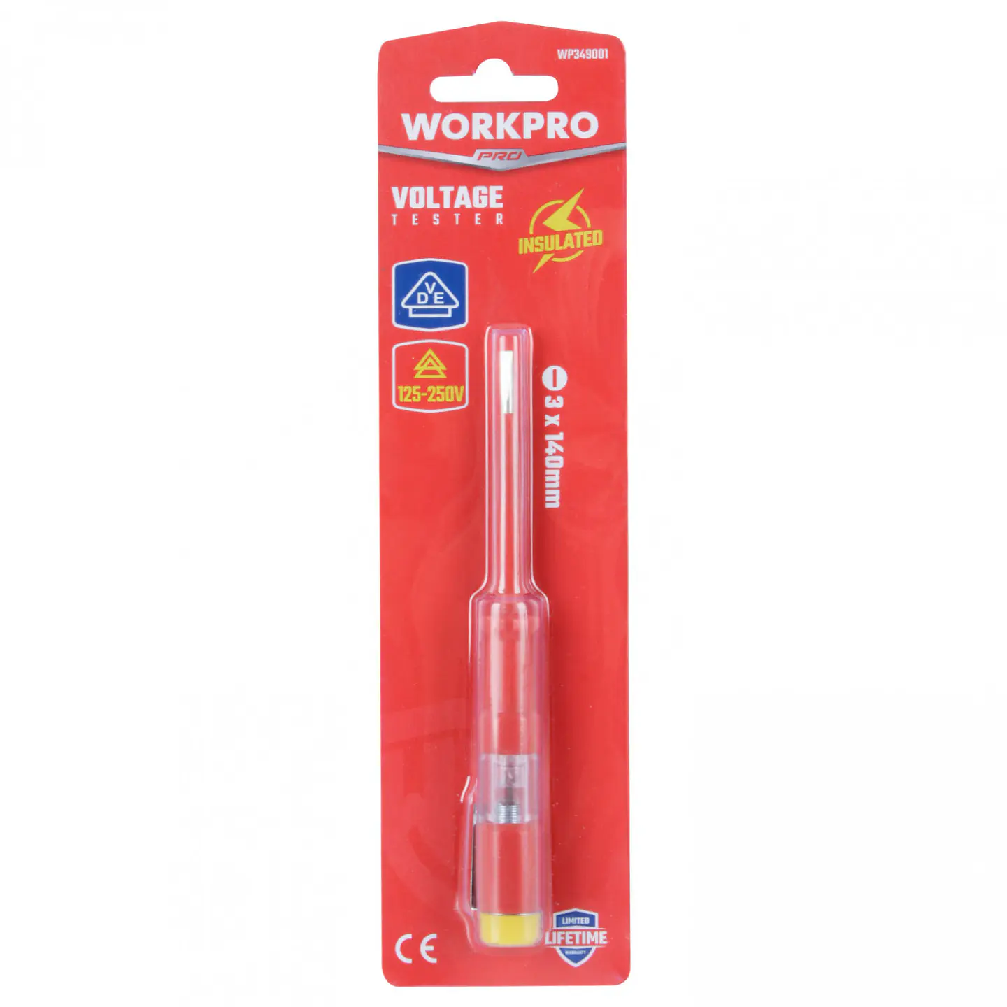 Probador de tension vde 3x70mm Workpro WP349001 5