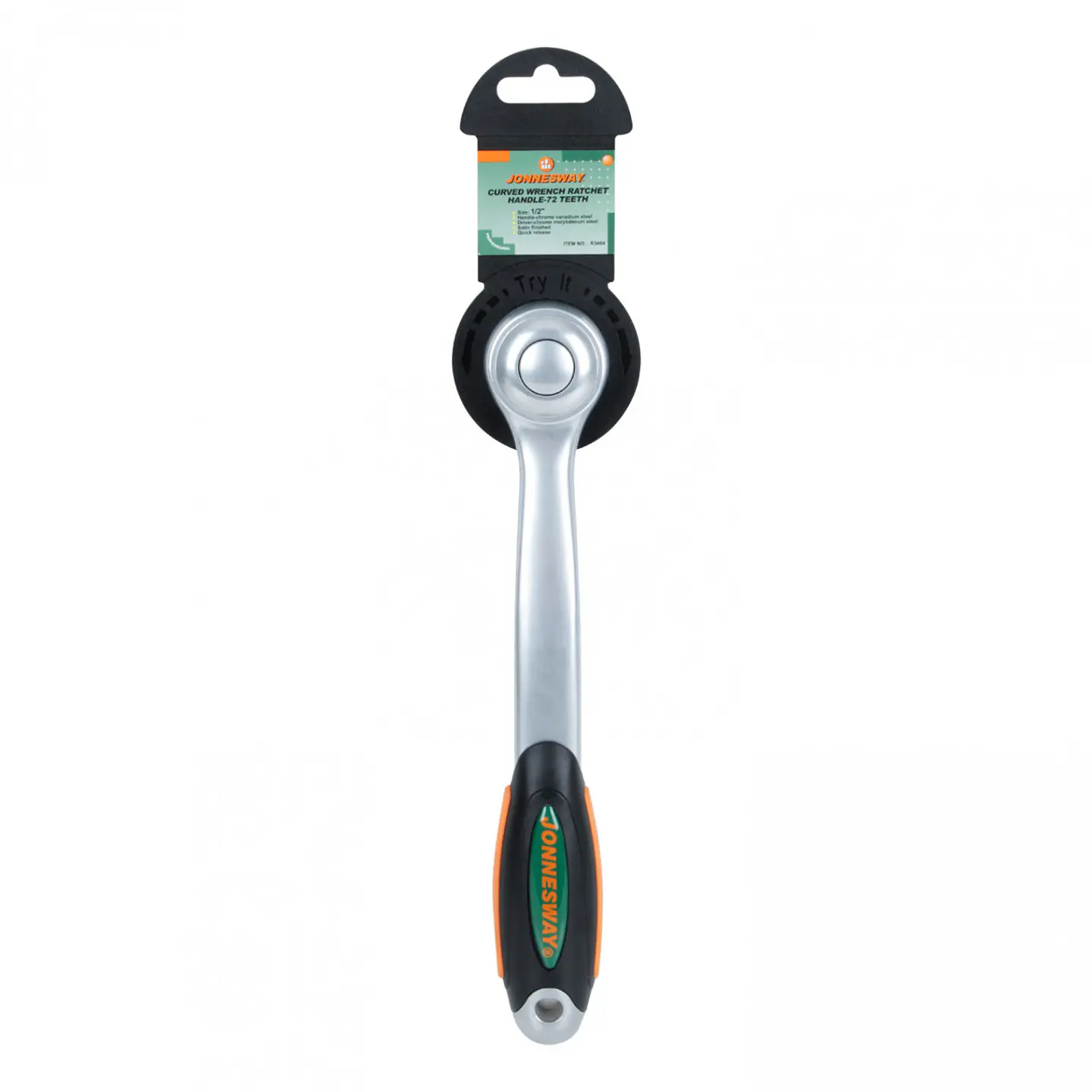 Chicharra curva Jonnesway R3404 – 1/2 pulgada, 72 dientes 1