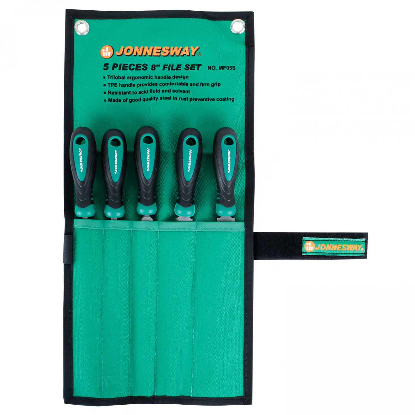 Juego de limas Jonnesway MF05S – 5 piezas de 8 pulgadas 5