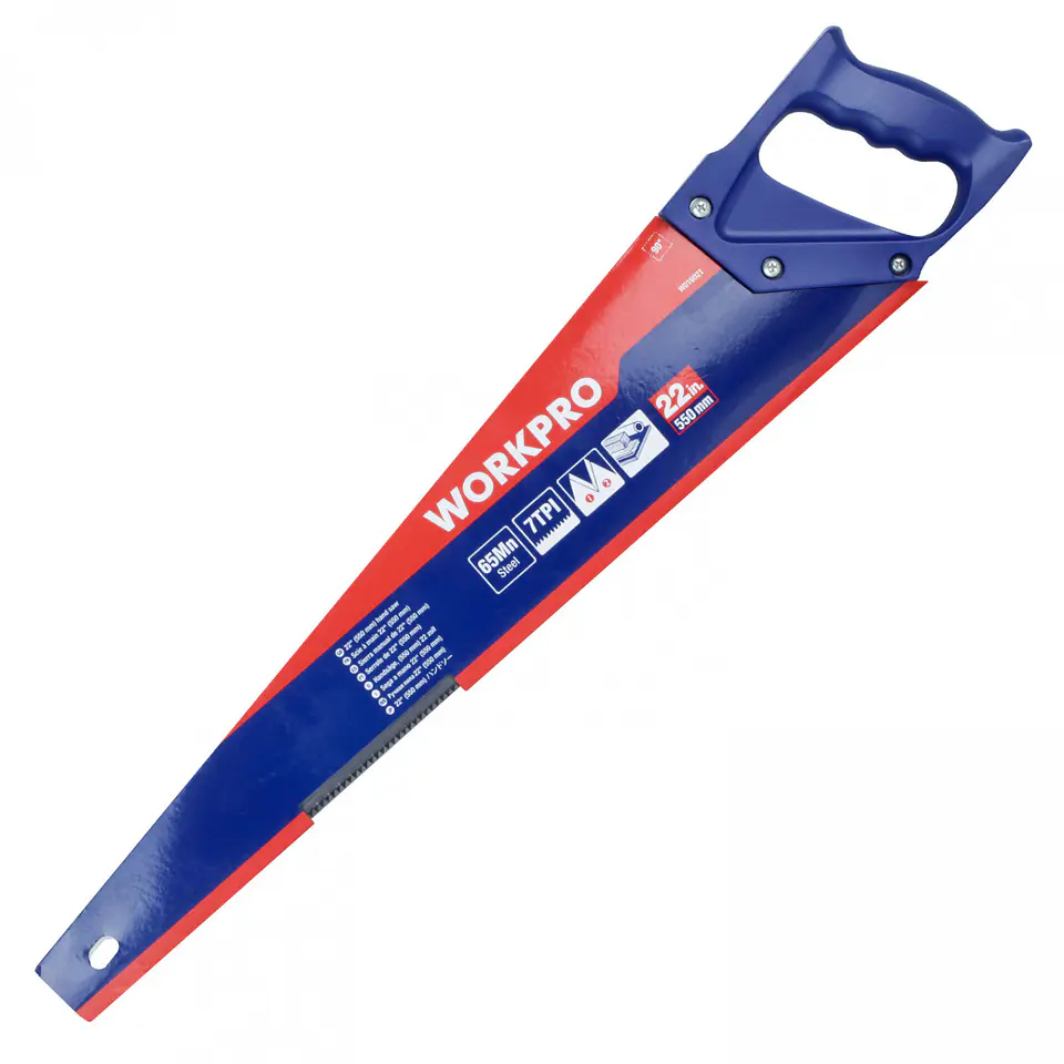 Serrucho carpintero de mango plástico Workpro W016021WE – 22 pulgadas 5