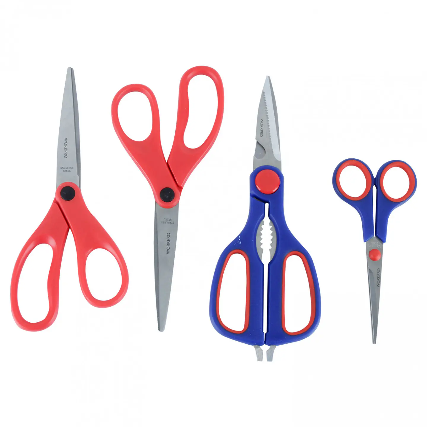 Juego de tijeras Workpro W000400WE – 4 piezas 1