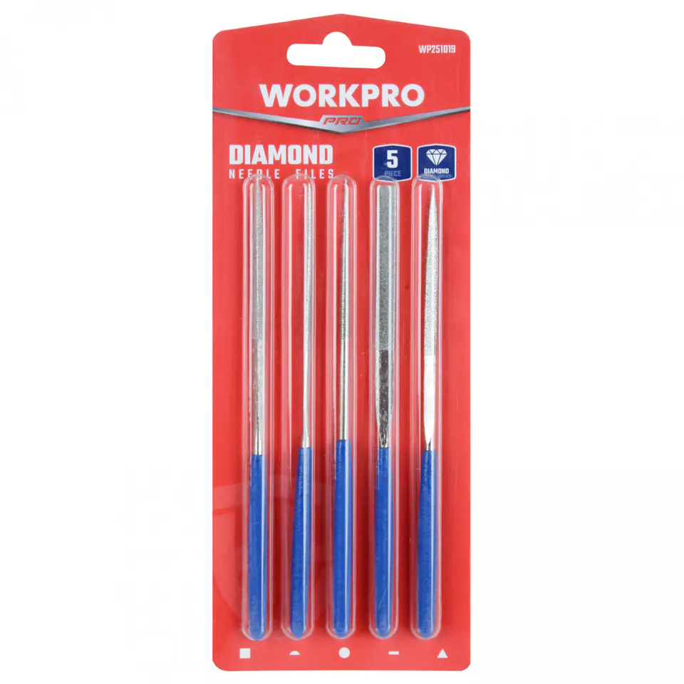 Juego de limas de diamante Workpro WP251019 – 5 piezas 5