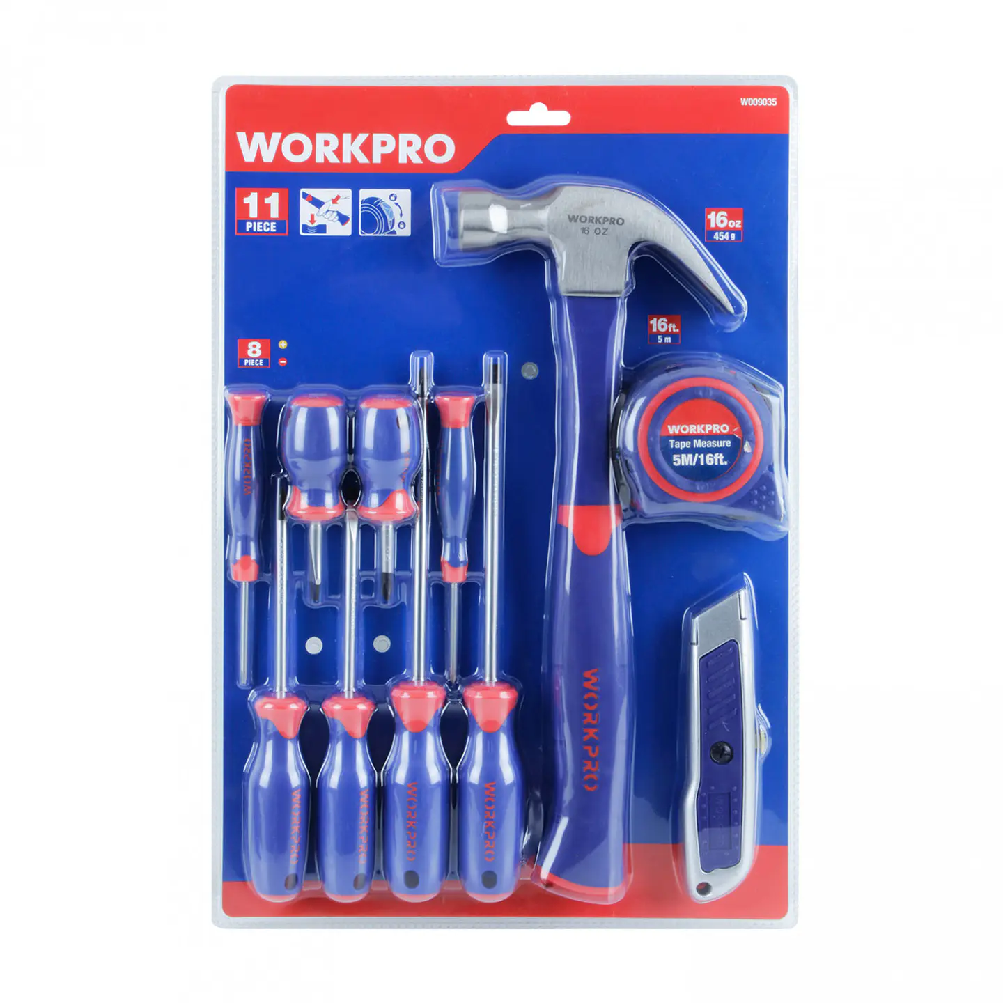 Juego de herramientas combinadas 11 piezas – Workpro 1