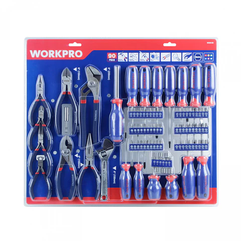 Juego de herramientas combinadas 90 piezas – Workpro