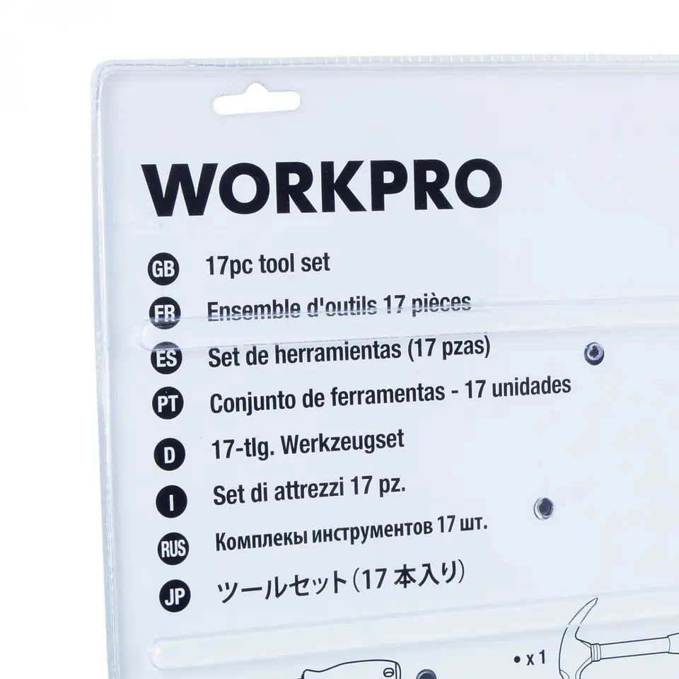 Juego de herramientas combinadas 17 piezas – Workpro 6