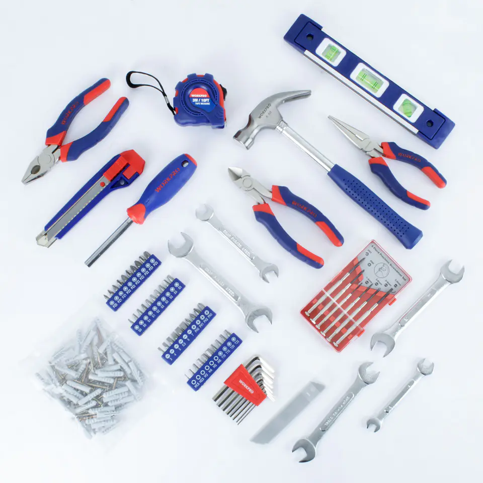 Juego herramientas combinadas 170 pieza c/plastica – Workpro 2