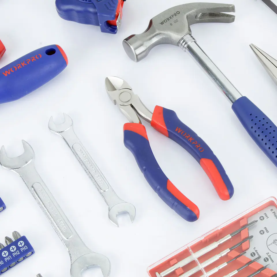 Juego herramientas combinadas 170 pieza c/plastica – Workpro 3
