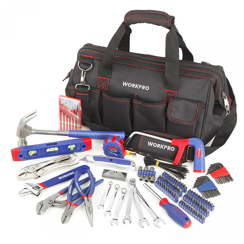 Juego herramientas combinadas 156 piezas en bolso – Workpro