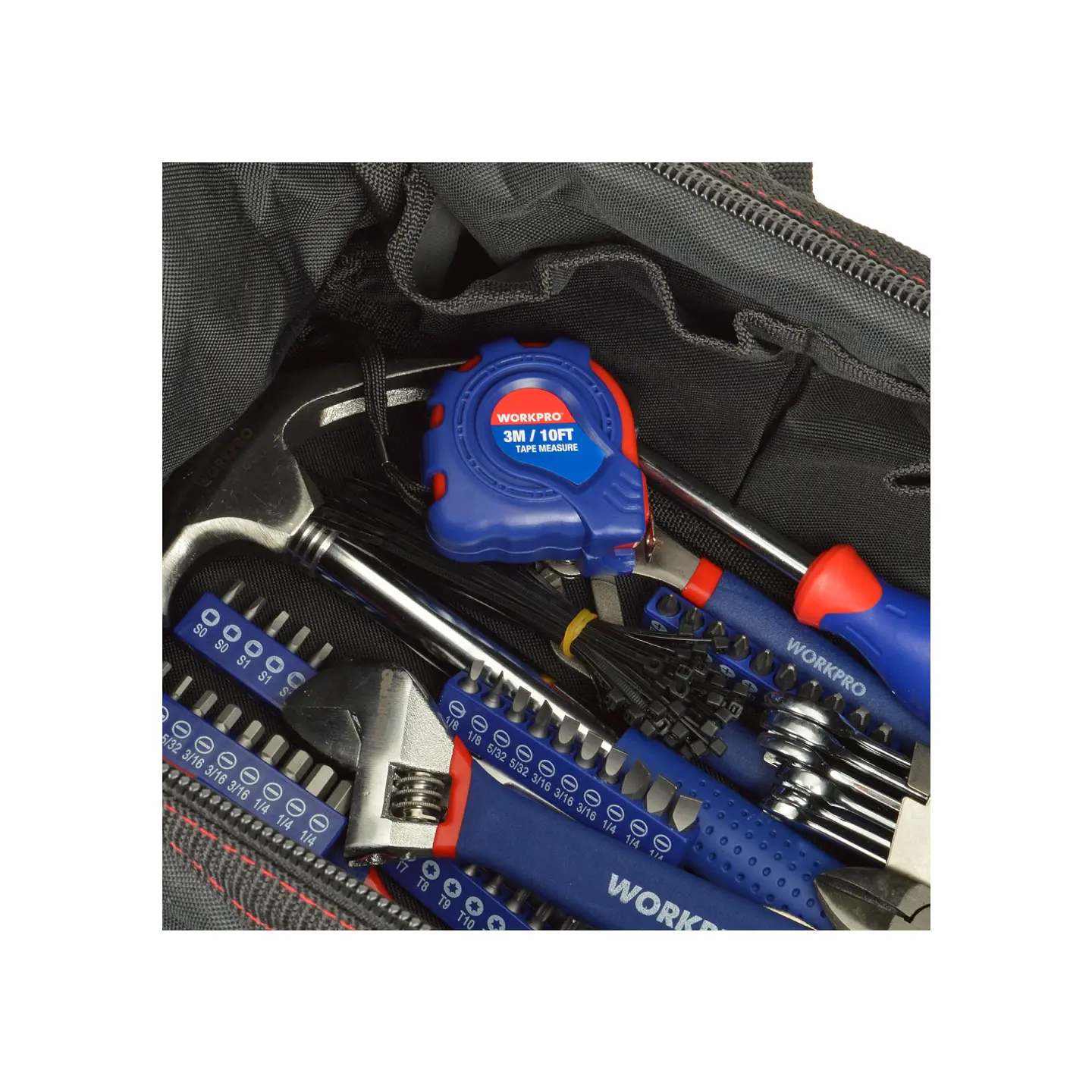 Juego herramientas combinadas 156 piezas en bolso – Workpro 5