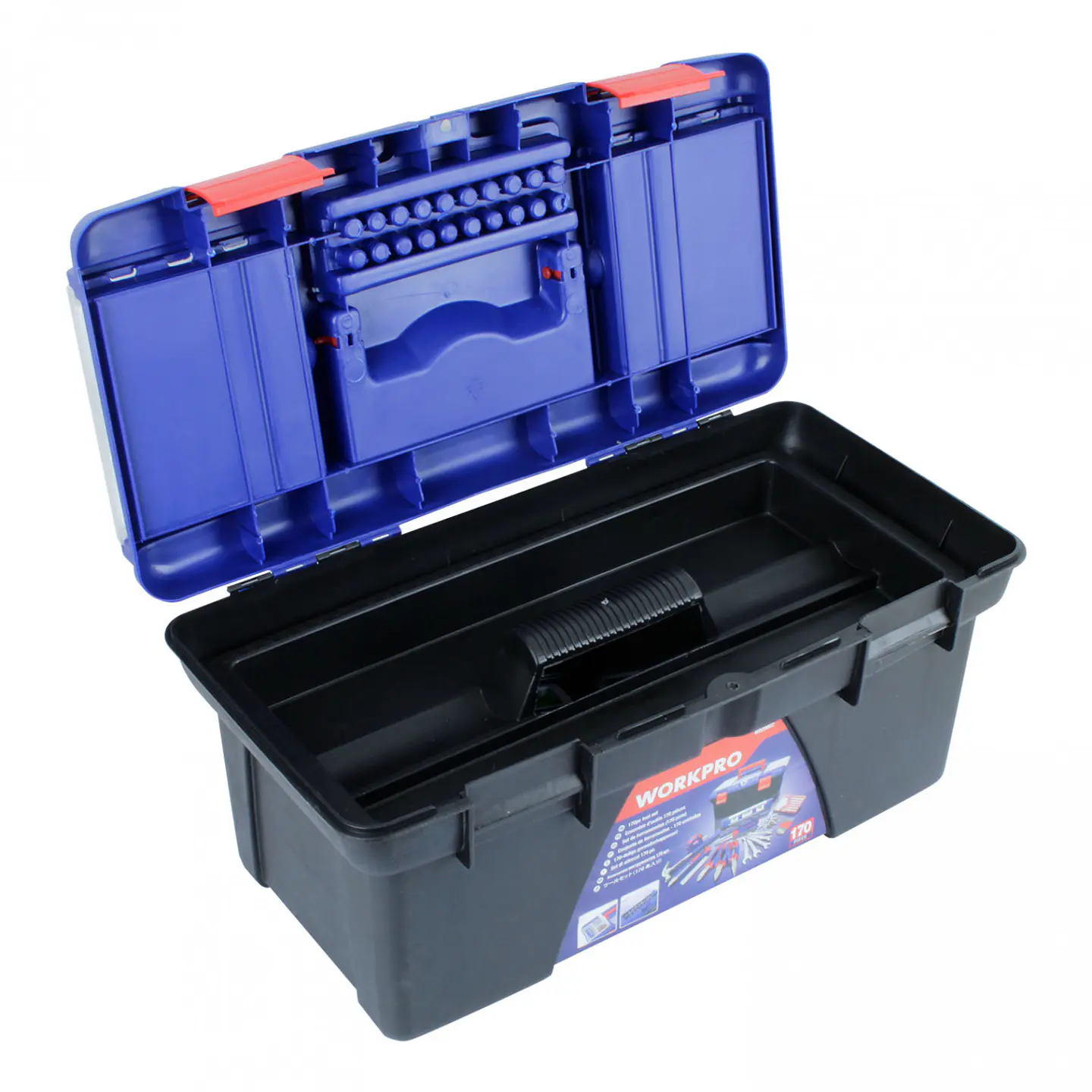 Juego herramientas combinadas 170 pieza c/plastica – Workpro 7